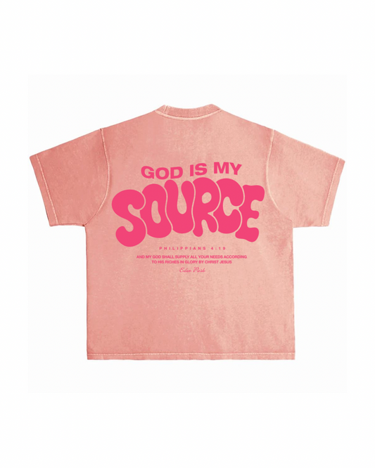 “God Is My Source” T-Shirt (Pink)